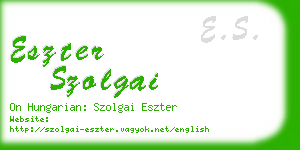 eszter szolgai business card